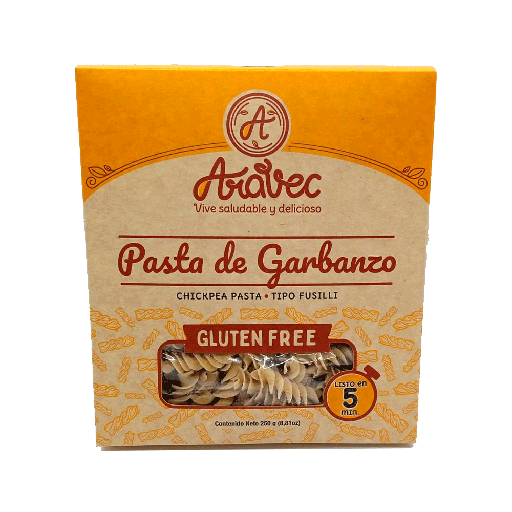 [AVC-0002] PASTA DE GARBANZO TIPO FUSILLI 250 G ARAVEC