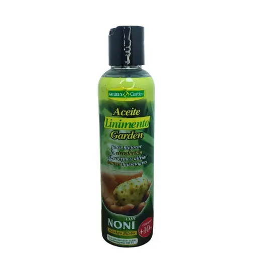 [LRZ-0008] ACEITE LINIMENTO CON NONI 180 ML GARDEN