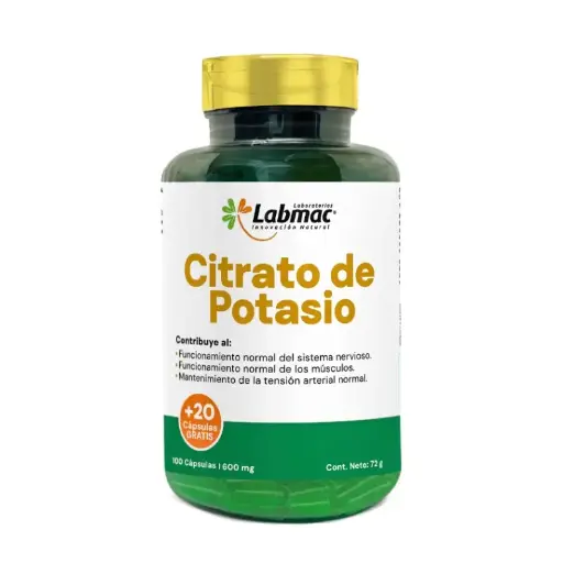 [LBM-0005] CITRATO DE POTASIO 120 CAPSULAS 600 MG LABMAC