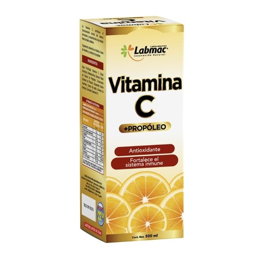 [LBM-0077] VITAMINA C + PROPOLEO JARABE 500 ML LABMAC