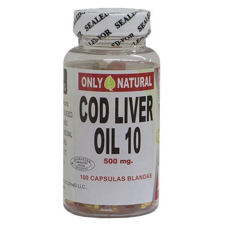 [ONL-0005] COD LIVER 10 OIL 100 CAPSULAS 500 MG ONLY NATURAL