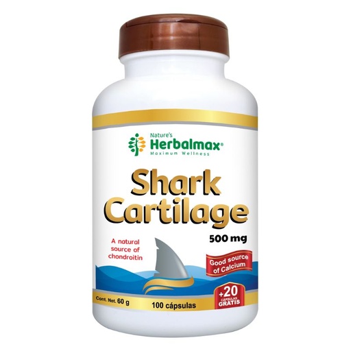 [HMX-0011] SHARK CARTILAGE 120 CAPSULAS 500 MG HERBALMAX