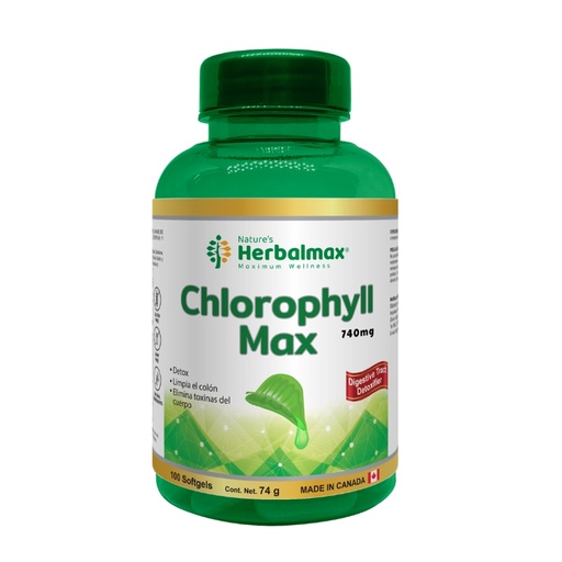 [HMX-0024] CHLOROPHYLL MAX 100 SOFTGEL 740 MG HERBALMAX