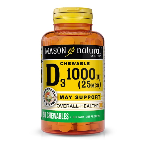 [MSN-0013] VITAMINA D3 1000 IU 60 SOFTGEL 25 MCG MASON