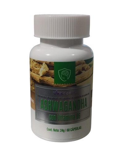 [VTH-0021] ASHWAGANDHA CON VITAMINA B6 60 CAPSULAS 400 MG VITAHEALTH