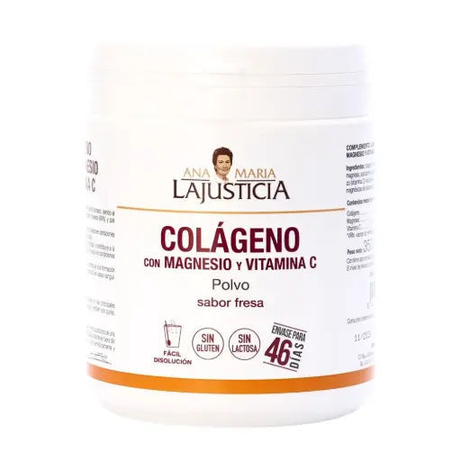 [AMJ-0001] COLAGENO MAGNESIO Y VITAMINA C POLVO SABOR A FRESA 350 G