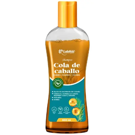 [LBM-0129] SHAMPOO COLA DE CABALLO ROMERO VITAMINA E Y BIOTINA 600 ML LABMAC