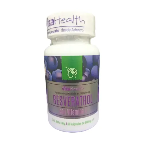[VTH-0028] RESVERATROL CON VITAMINA E 60 CAPSULAS 600 MG VITA HEALTH