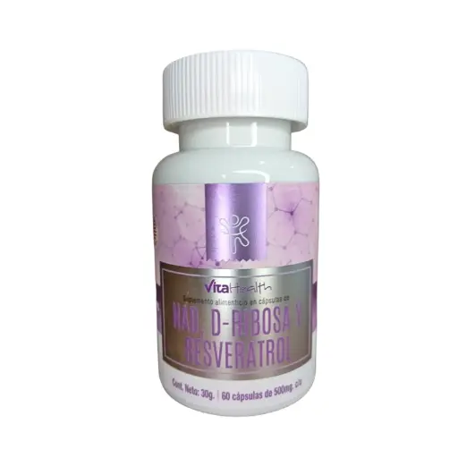 [VTH-0029] NAD, D-RIBOSA Y RESVERATROL 60 CAPSULAS 500 MG VITAHEALTH