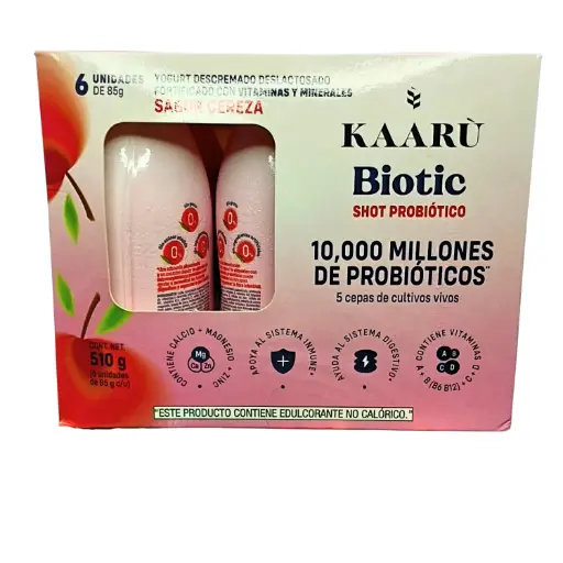 [KAR-0018] PACK YOGURT PACK YOGURT PROBIOTICOS 6 SHOTS 85 G CEREZA
