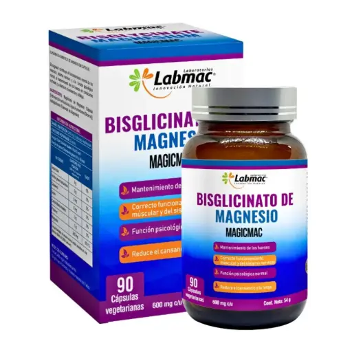 [LBM-0132] BISGLICINATO DE MAGNESIO 90 CAPSULAS 600 MG LABMAC 