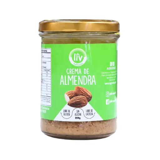 [LIV-0040] CREMA DE ALMENDRA 200 G LIV