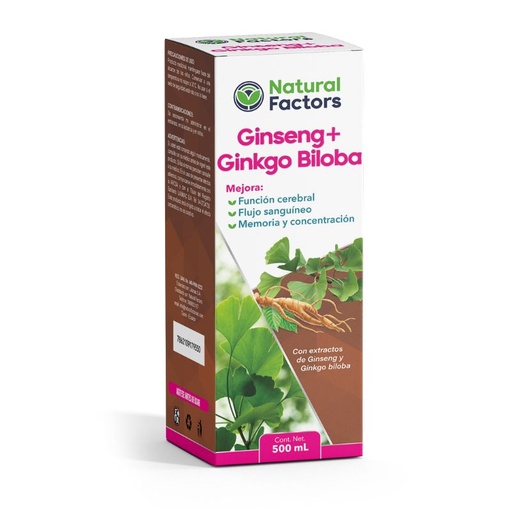 [NTF-0017] GINSENG + GINKGO BILOBA JARABE 500 ML FACTORS