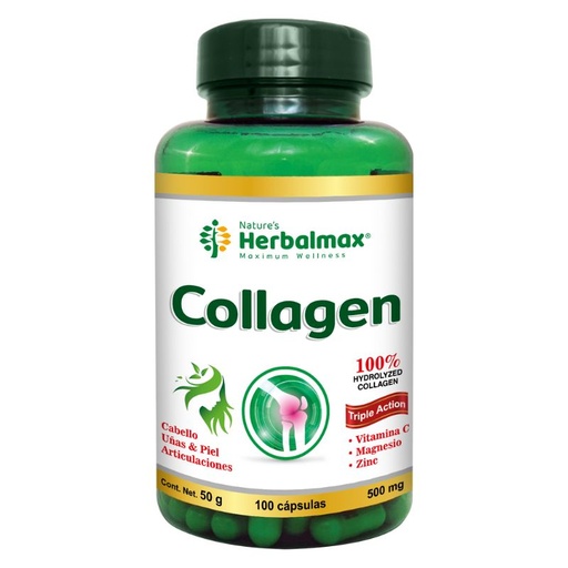 [HMX-0028] COLLAGEN 100 CAPSULAS 500 MG HERBALMAX