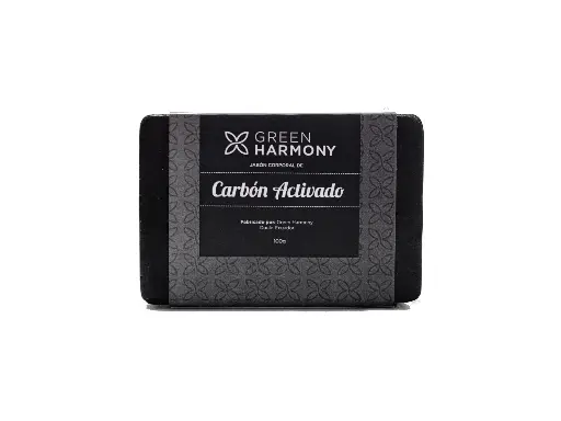 [GHM-0002] JABÓN CARBÓN ACTIVADO 100 G GREEN HARMONY