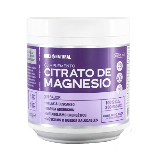 [ONL-0031] CITRATO DE MAGNESIO POLVO 200 GR ONLY NATURAL