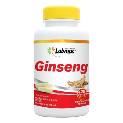 [LBM-0021] GINSENG 120 CAPSULAS 500 MG LABMAC