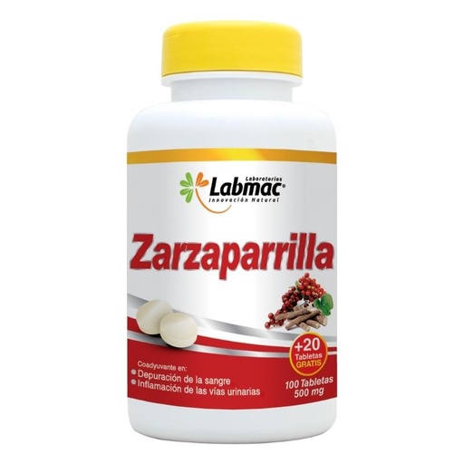 [LBM-0031] ZARZAPARRILLA 120 TABLETAS 500 MG LABMAC