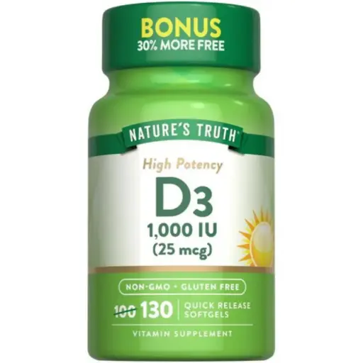 [NTT-0008] VITAMINA D3 1000 IU 130 CAPSULAS 25 MCG NATURES TRUTH