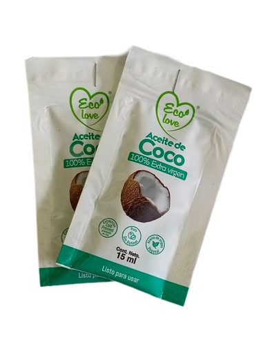 [ELV-0011] ACEITE DE COCO 15 ML SACHET ECOLOVE