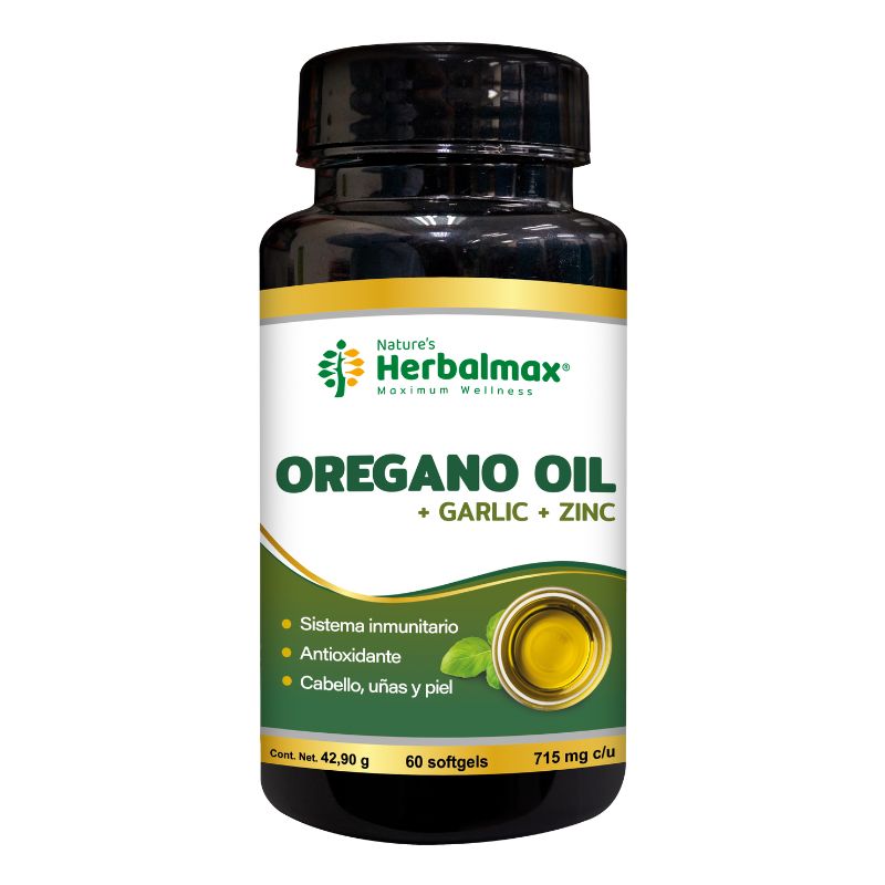 Orégano Oil + Garlic + Zinc (MDX) 715 MG – 60 Cápsulas – COMISARIATO  NATURISTA