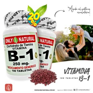 Vitamina B-1 100 Tabletas 250 MG
